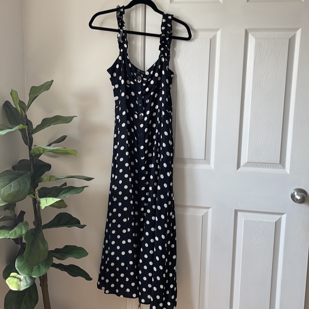 ZARA MIDI Polka Dot Dress Size Medium